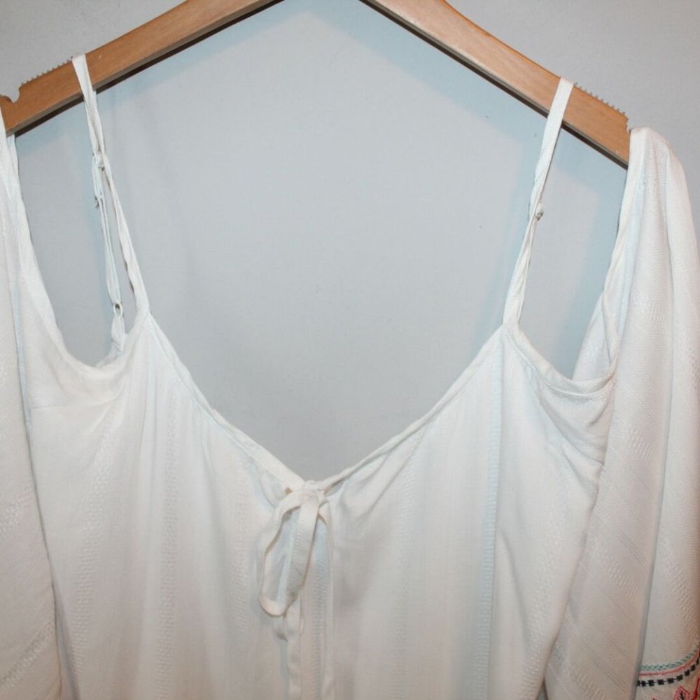 Ava & Viv Embroidered Festival Cold Shoulder Dress Peasant Boho Size 4X HW6997 - Picture 4 of 8